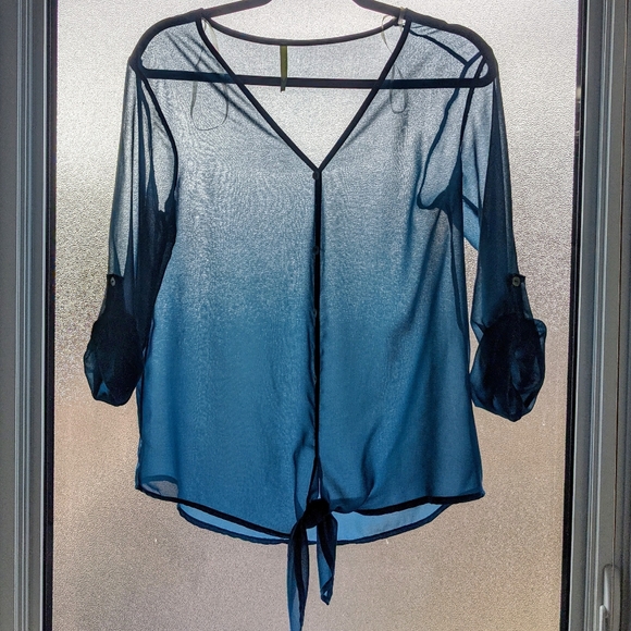 West Kei sheer tie-front blouse - Picture 3 of 5